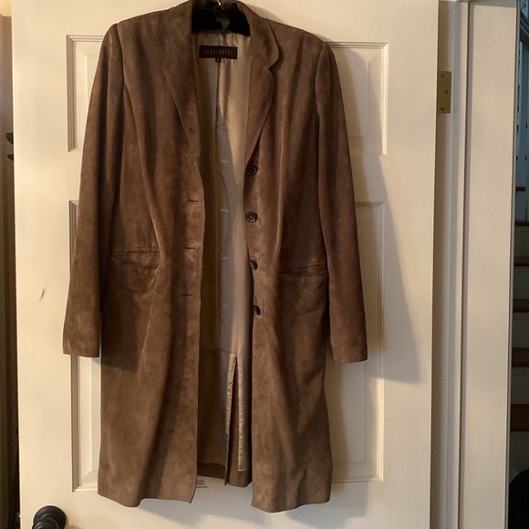 Genuine Suede 3/4 Length Coat - Picture 2 of 6
